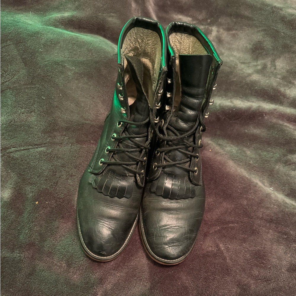 Black Justin Roper Boots. Size 6D/wide.